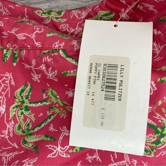 NWT Vintage Lilly Pulitzer Palm Tree Capris - Picture 8 of 9